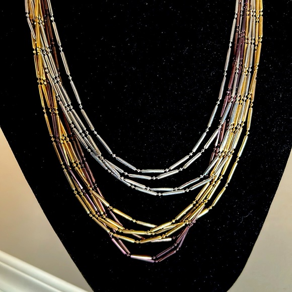 Coldwater Creek Tri Color Necklace - Picture 1 of 6